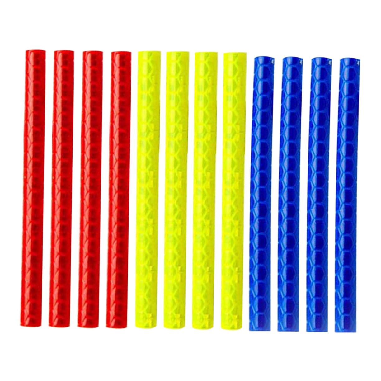 BESPORTBLE Bike Wheel Stickers Reflective Tube Set 84pcs Abs Material Easy to Install Enhance Night Visibility Random