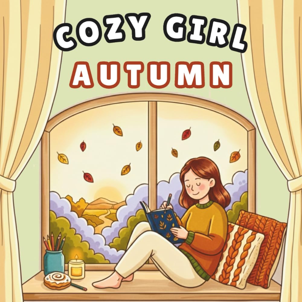 Cozy Girl Autumn: 42 Beautiful Designs for Adults and Teens | Cute Coloring | Relaxation with Chill Festive Marker Pages