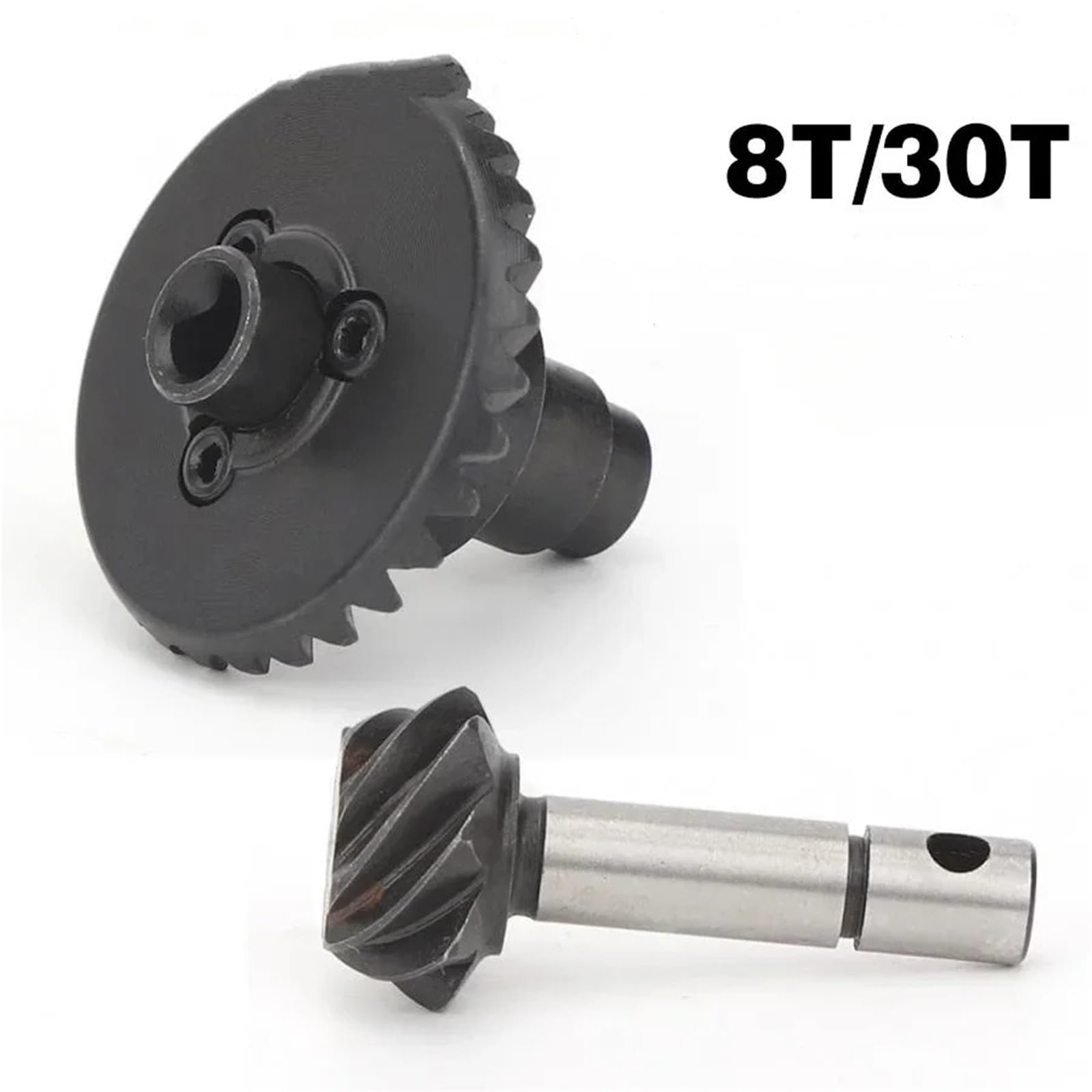 pour Axial pour SCX10 II 90046 pour Capra 1/10 Rc Voiture en Acier 8T/30T Engrenage Conique Hélicoïdal Inverseur Pièces Mise À Niveau Remplacement PièCes Rc