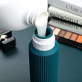 Mrsdry Travel Bottles for Toiletries, Large 6oz Travel Size Containers, BPA Free Leak Proof Tubs Refillable Liquid Accessories with Toiletry Bag for Cometic Shampoo and Lotion Soap (4 Pack)