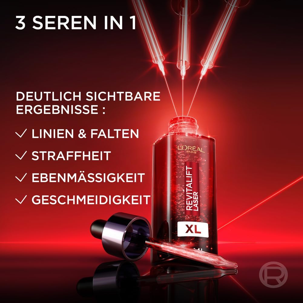 L'Oréal Paris Revitalift Anti-Aging Set: Laser Tri-Peptide Serum & Hyaluron Filler Serum – Strafft, Polstert Auf & Spendet Feuchtigkeit, 2er Pack
