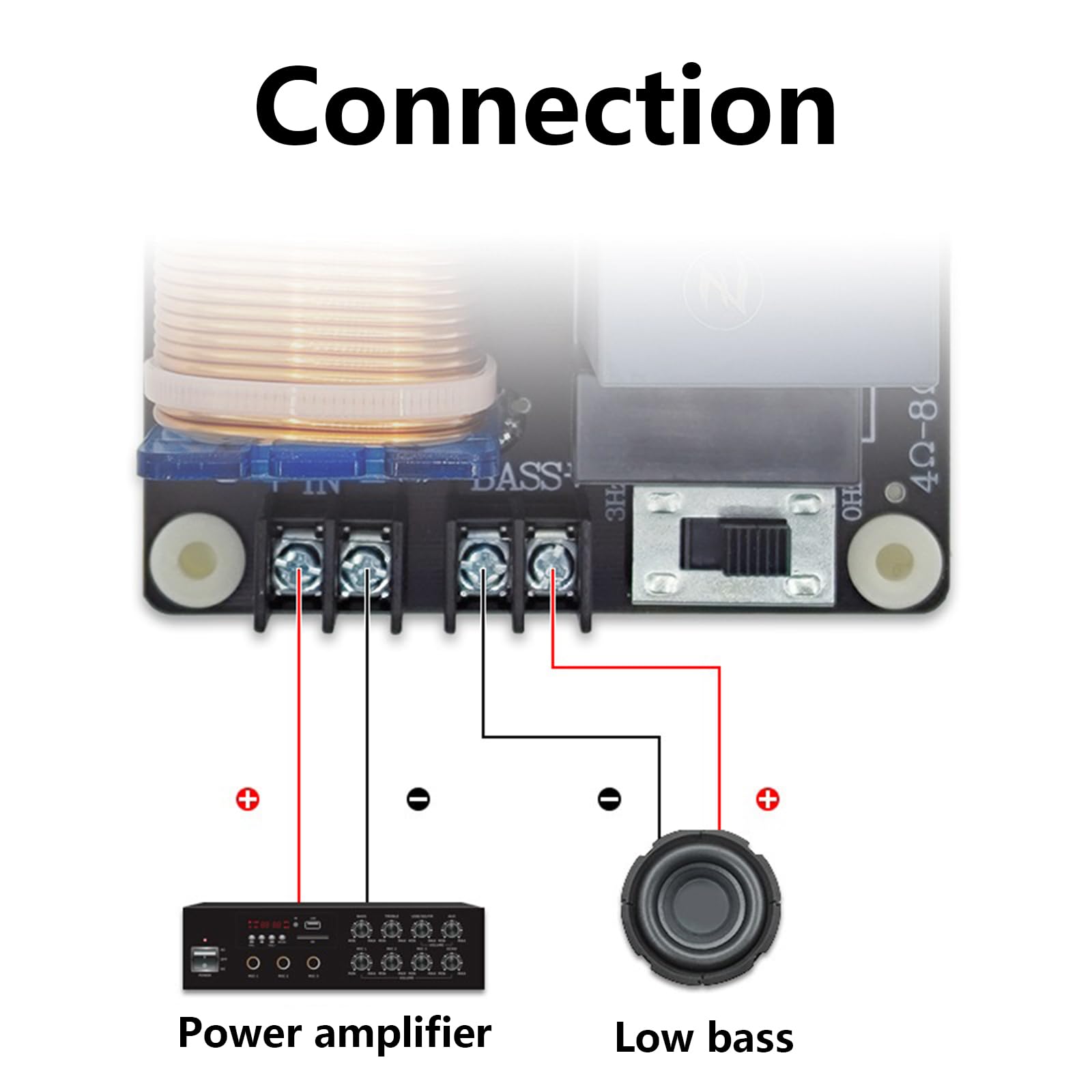 Filtre de séparation de fréquence 1500 W 250 Hz/270 Hz pour caisson de basses