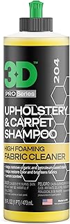 3D Upholstery & Carpet Shampoo - High Foam Stain Remover & Odor Eliminator Shampoo 16oz.