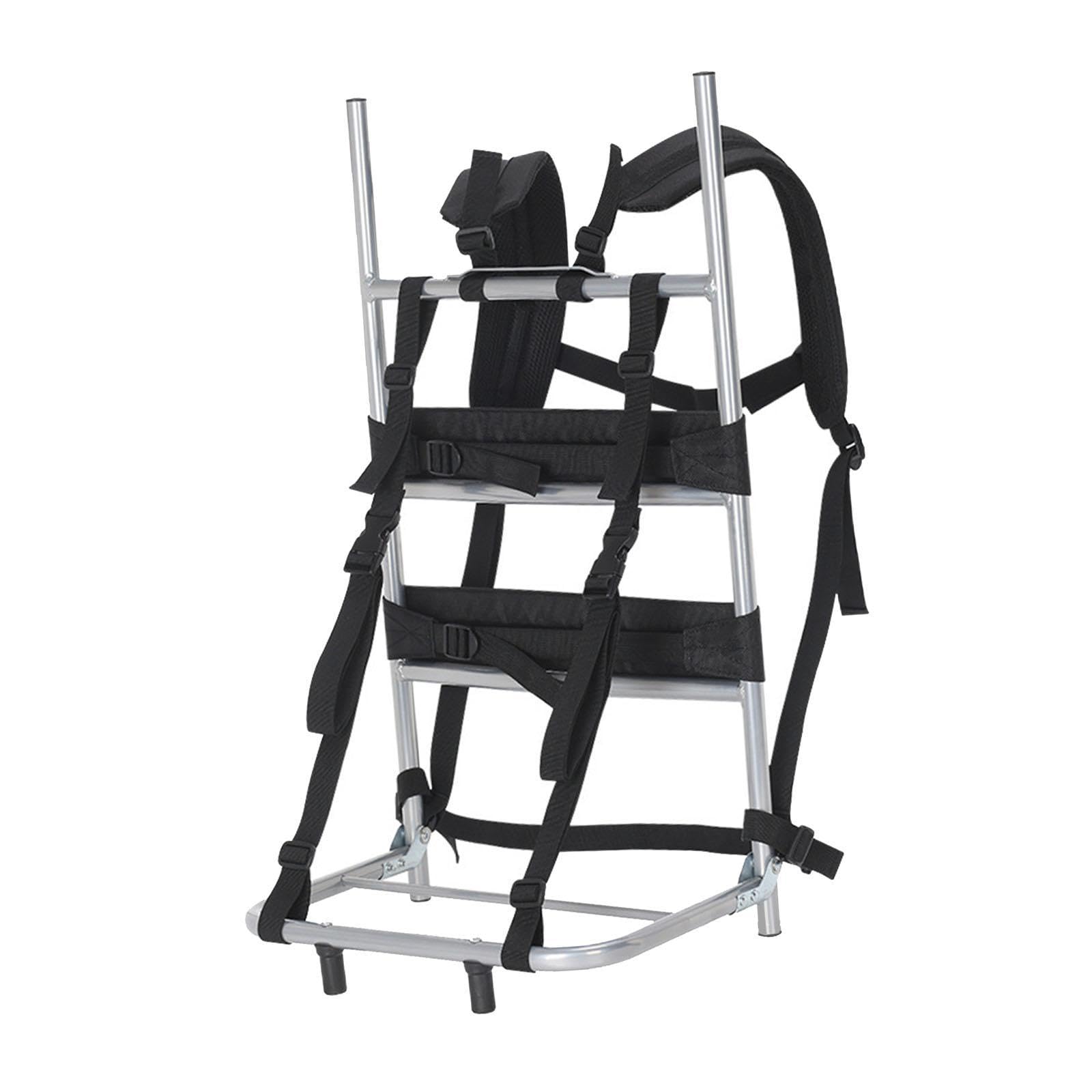 predolo Zaino Telaio per Trasporto Pesante, Supporto Portatile Robusto Pieghevole in Nylon Di Alluminio Leggero per L'escursionismo, Dotato Di Cinghie Pettorali, Cinture Spallacci, L