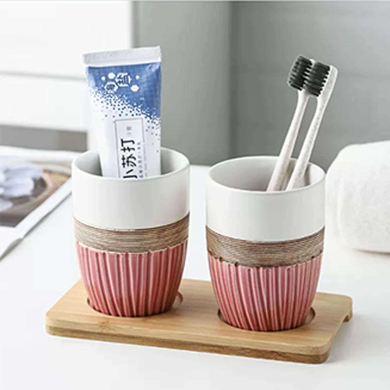 Kubek na szczoteczkę do zębów, kubek do płukania ust / 8x8x10cm ceramiczny kubek na szczoteczkę do zębów, porcelanowy kubek łazienkowy, uchwyt na szczoteczkę do zębów, kubek łazienkowy-f-8x8x10cm (Co