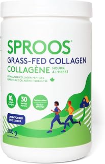 Sproos Pure Premium Grass Fed Collagen Powder | Simple, Clean Pasture-Raised, Grass-Finished, 300g Tub