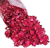 50g Natural Dried Rose Petals Real Flower Dry Red Rose Petal for Foot Bath Body Bath Spa Wedding Confetti Home Fragrance DIY Crafts Accessories