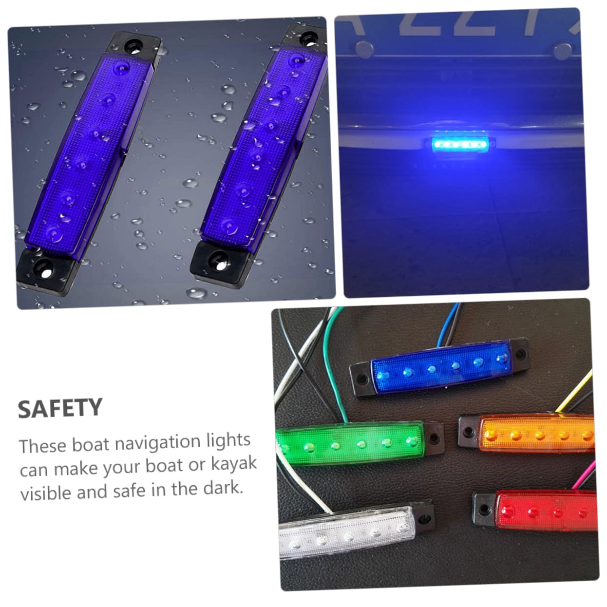 YARNOW 3 Set Di Per Barche Marine in Abs A Risparmio Energetico 2 Fili A Led A Bassa Temperatura Per La Navigazione in Barca 6 Pezzi * 3