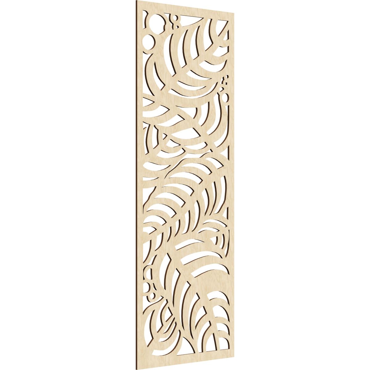 Mills Decorative Pierced Fretwork Wood Wall Panels, 33 3/8"W x 84 3/8"H x 3/8"T, Birch