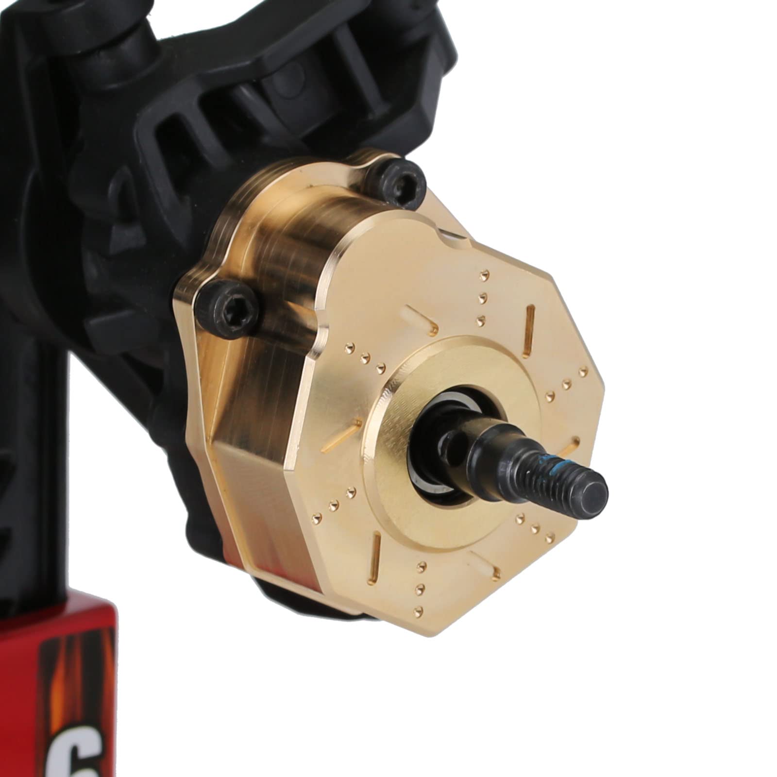 INJORA RC Contrapeso de Latón 6pcs Portal Drive Housing Steering para 1/10 RC Crawler Traxxas TRX-6