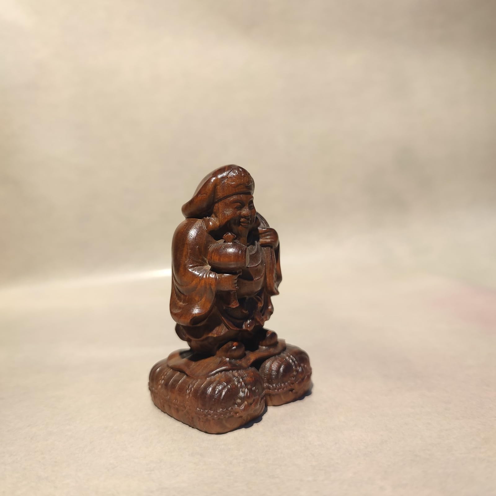 Starożytne tybetańskie drewniane rzeźbione narzędzia Kalidasa Mahakala drewniany Budda Boże Narodzenie prezent sztuka
