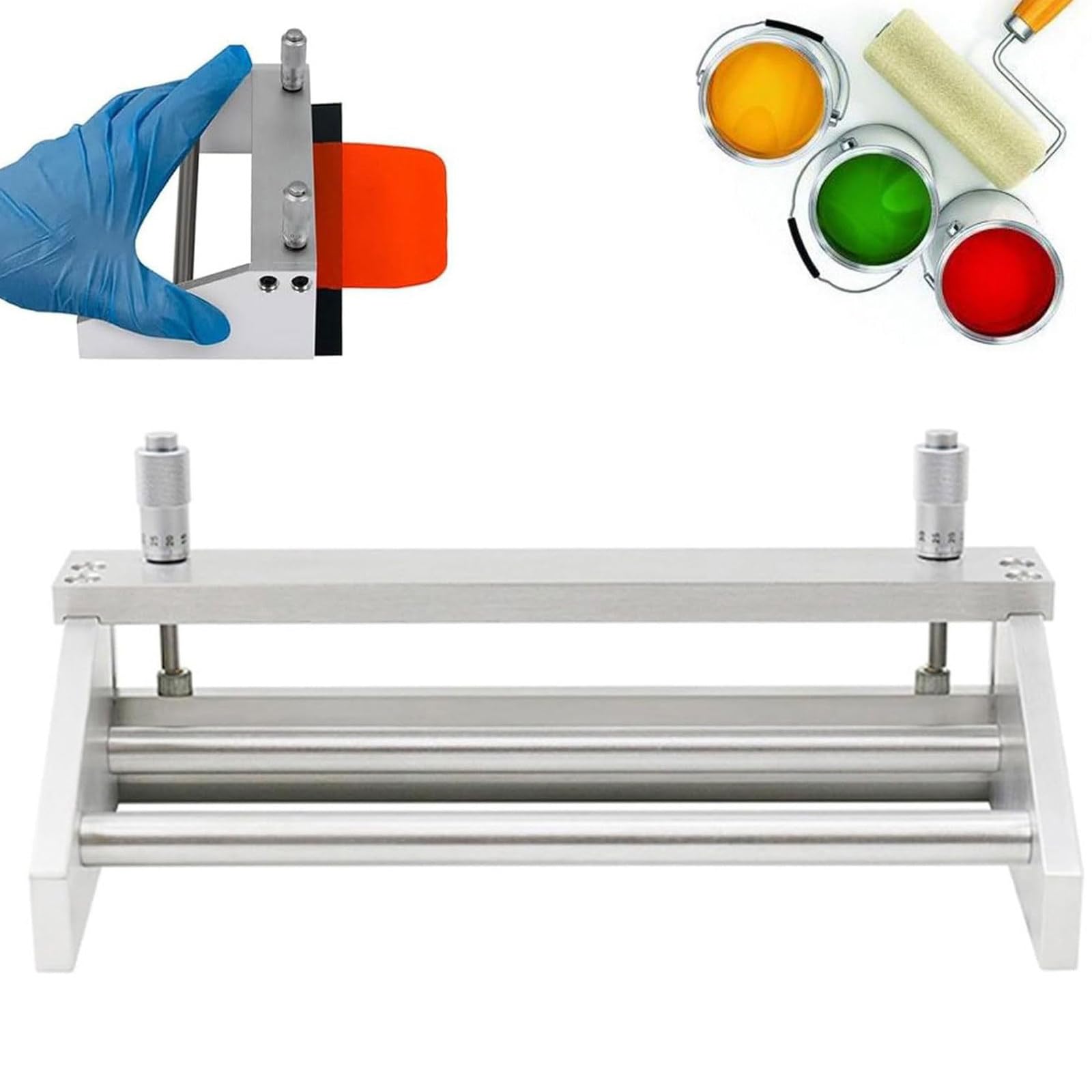 Aplikator powlekania laboratoryjnego 0-3500μm Precision Doctor Blade, narzędzie do kontroli grubości folii na mokro do farb i kosmetyków, podstawa magnetyczna, szerokość 50-300 mm, rama ze stopu alumi