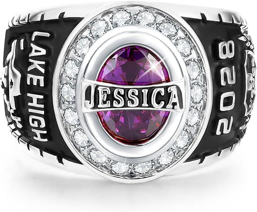 Affordable Custom Women's Class Rings for High School and College, Premium Celebrium, USA Made, Graduation Ring, Class Of 2026, 2027, 2028 Ring, Graduation Gifts