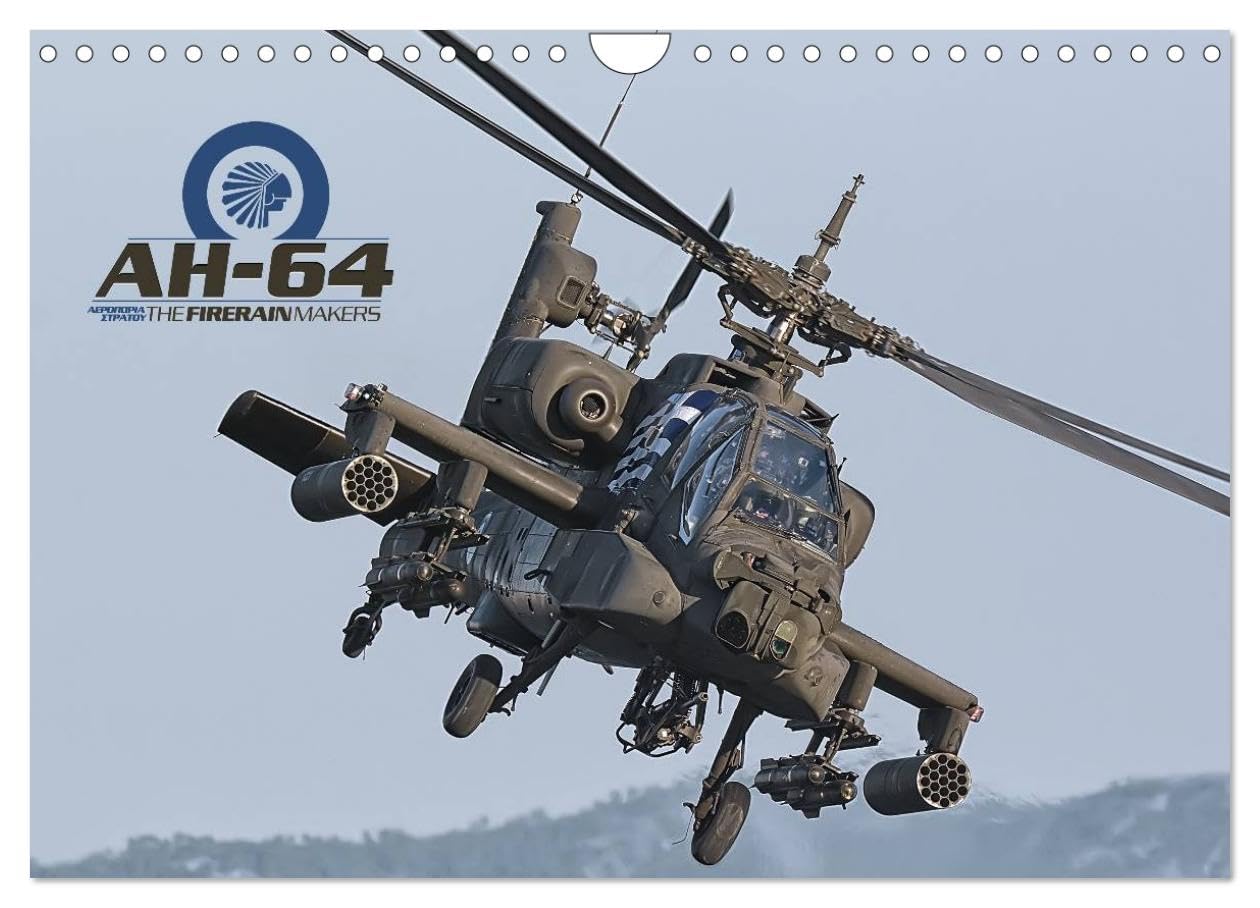Hellenic Army AH-64 (Wall Calendar 2024 DIN A4 Landscape), CALVENDO 12 Month Wall Calendar
