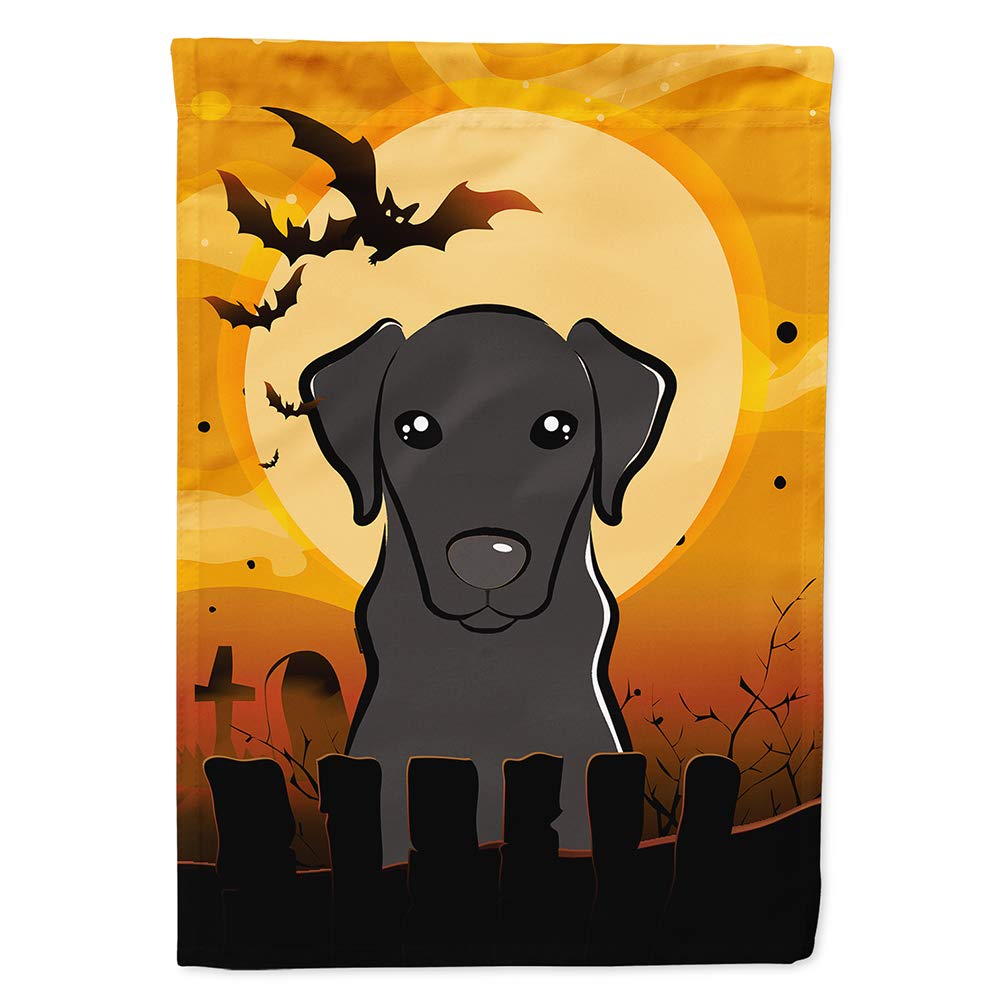 Drapeau Labrador Noir Halloween en toile de qualité artistique Caroline's Treasures