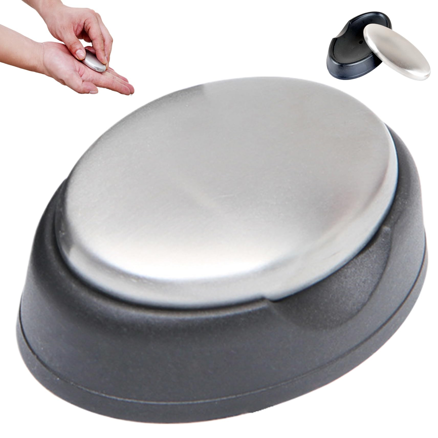 Wedhapy Deodorant Metal Soap Stainless Steel Soap Metal Hand Odor Remover Bar for Garlic Fish with Base Odor Remover Bar