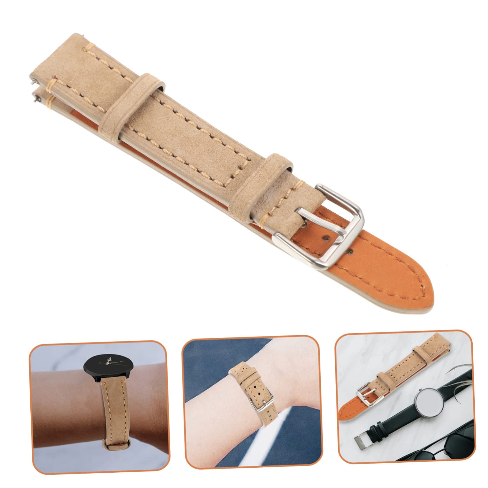 Uonlytech 3piezas Correa De Reloj De Suede y Resistente Para Uso Diario Compatible Reemplazo De Reloj Costura Ligera y Transpirable Fácil De Instalar y Ajustar