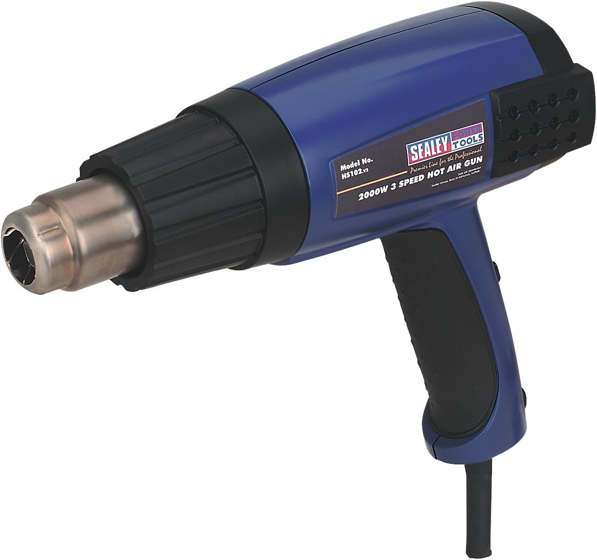 Sealey Hot Air Gun 2000W 3-Speed 50-600C Variable Heat