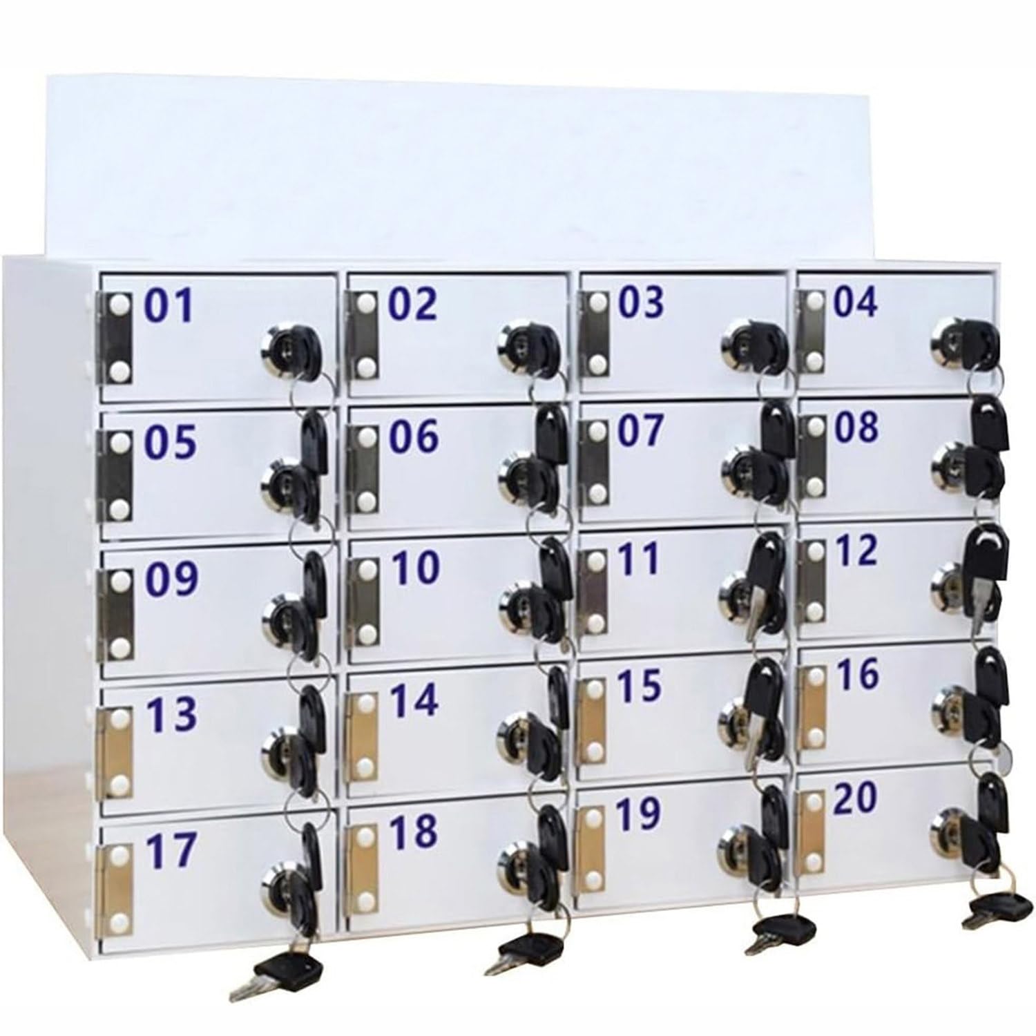 Armario de Almacenamiento para teléfonos móviles de acrílico Transparente - Caja Fuerte con Cerradura de 50 Ranuras - nizador de Escritorio para Material de Oficina y Accesorios