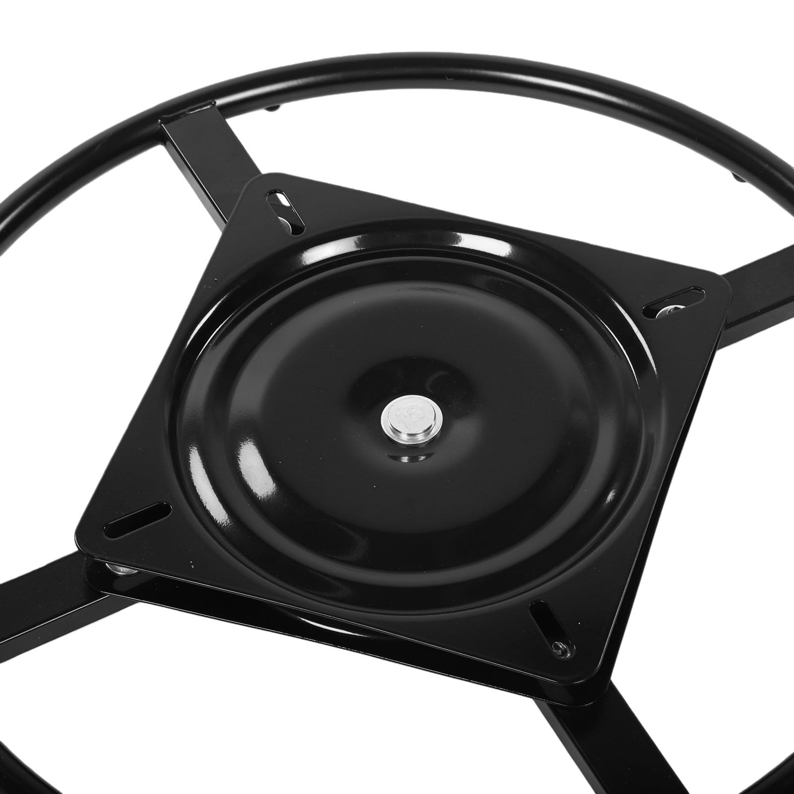Asixxsix Base del Anillo de la Silla reclinable de 50cm, Mecanismo Giratorio de 360° con Placa Cuadrada de 24,5 cm, para Las Partes Inferiores de los Muebles de la Silla del sofá