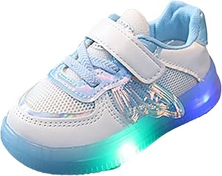 Zapatillas intermitentes para niñas, zapatos para niños, zapatos con emisión de luz LED, zapatos deportivos para niños, zapatos ligeros de malla, transpirables, zapatillas de interior, 39