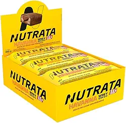 Whey Grego Bar Havanna & Morango - Nutrata Display C/ 12 Barras de 40g