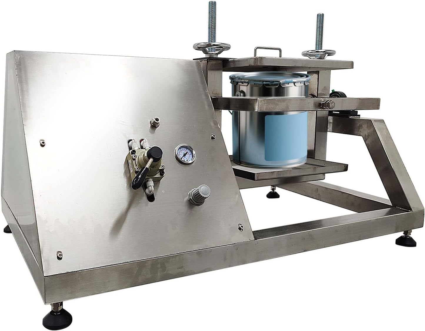 5 Gal Industrial Adjustable Speed Paint Shaker, Heavy Duty Paint Mixer Machine, 1/4'' & 3/8'' Trachea Interface, 360° Rotation Pneumatic Shaker for Paint, Coating, Ink
