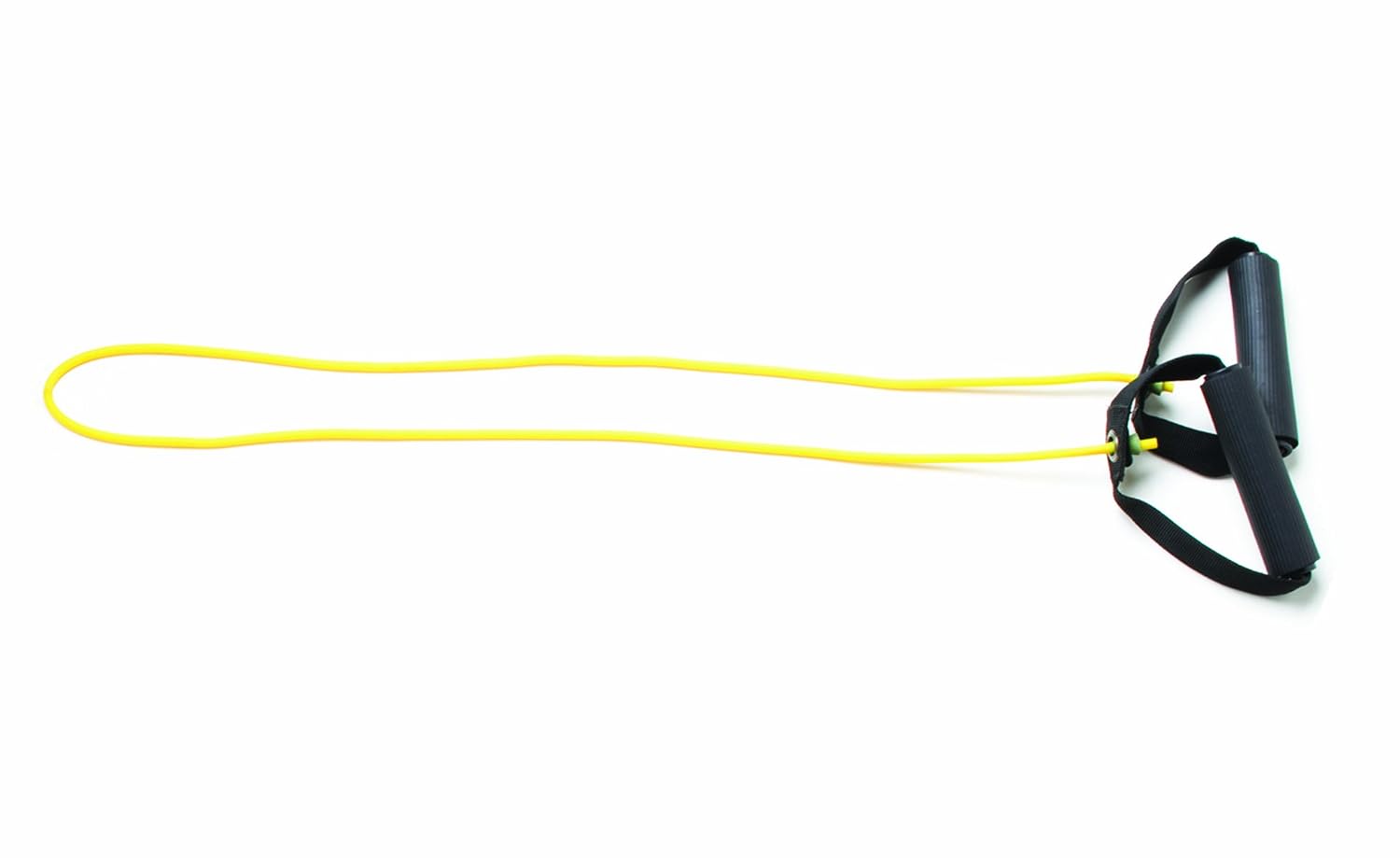 CanDo Exercise Tubing with Handles, Yellow, 18 Inch