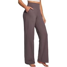 Ewedoos Wide Leg Yoga Pants with Pockets for Women Tummy Control Stretchy Work Dress Pants Business Casual Trousers