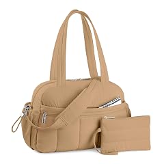 TOPDesign Travel Duffel Bag for Women Puffer Gym Bag Sports Tote with Wet Pocket Carry On Weekender with