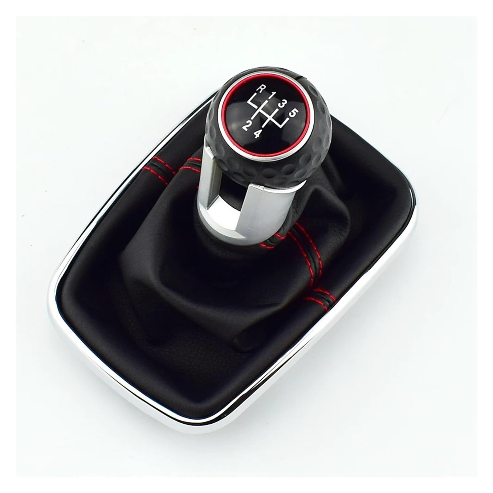 PYBYCEGNZK Car Interior Accessories for VW Mk4 for Golf for GTI R32 1999-2005 5 6 Speed Car Gear Shift Knob Lever Shifter Gaitor Boot(GTI 5 Speed)