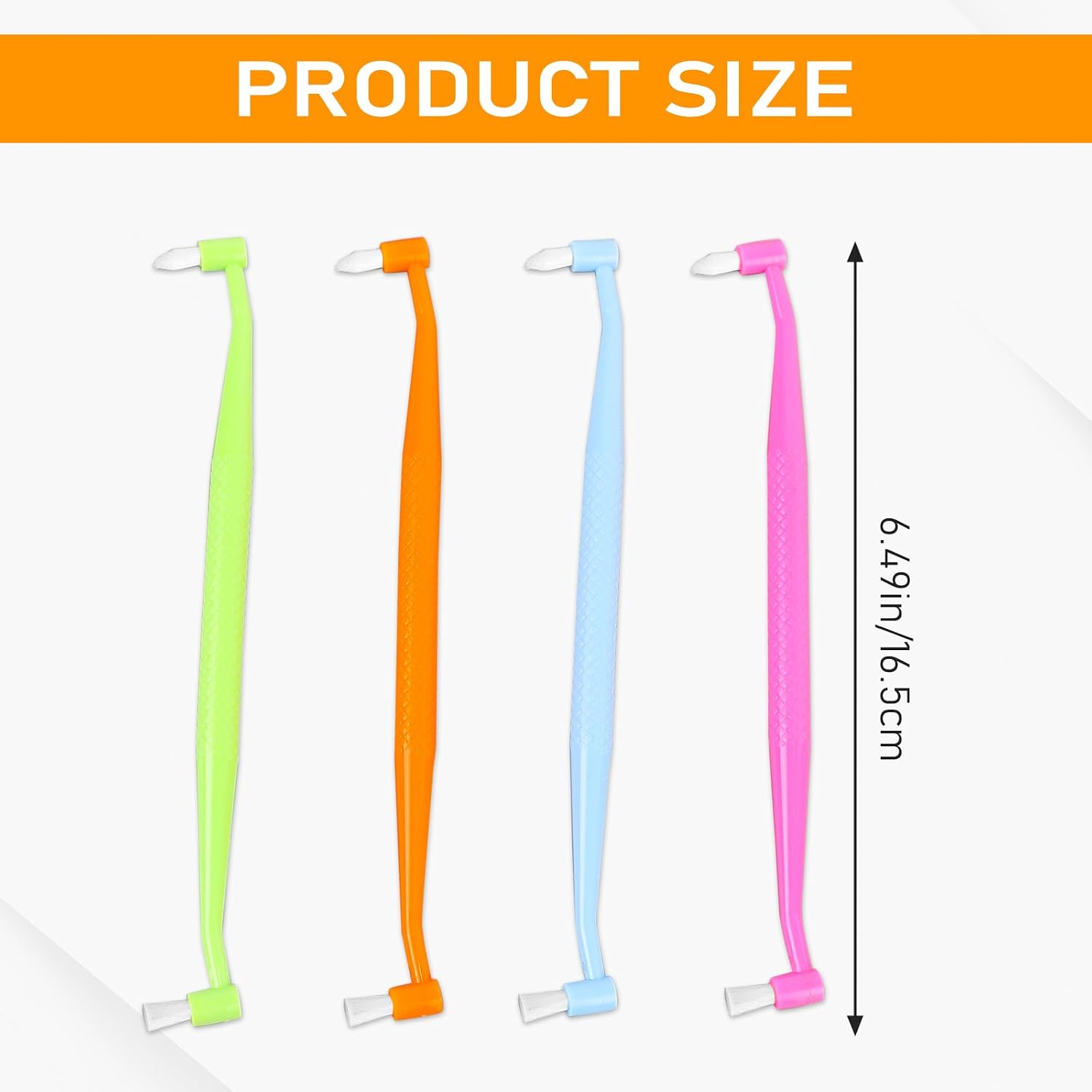 Psyqtsuary Double-Ended Interspace Brush, 4 PCS Orthodontic Toothbrush End Tuft Toothbrush Proxy Brushes Dental Tools Soft Gap Small Head Toothbrushes for Tooth Detail Cleaning