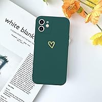 Vista 6 de Funda para iPhone 11, bonita funda delgada a prueba de golpes con soporte de carga inalámbrica y protección, verde