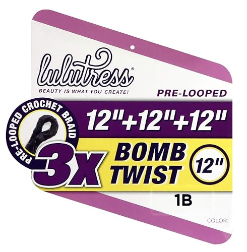 Miniatura 2 de Sensationnel Hair - Trenzas de ganchillo Lulutress 3X Bomb Twist de 12 pulgadas (paquete de 3, 2)