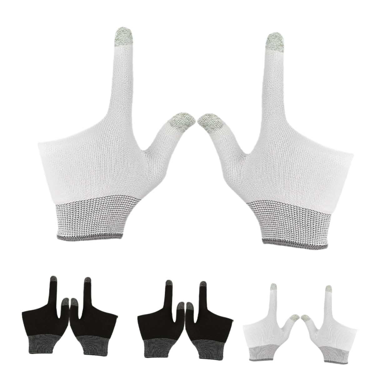 VANZACK 4 Pairs Gaming Touchscreen Gloves Graphene Fingertips for Enhanced Precision Billiards Fit for All Hand Comfortable Grip Antislip Performance for Gamers