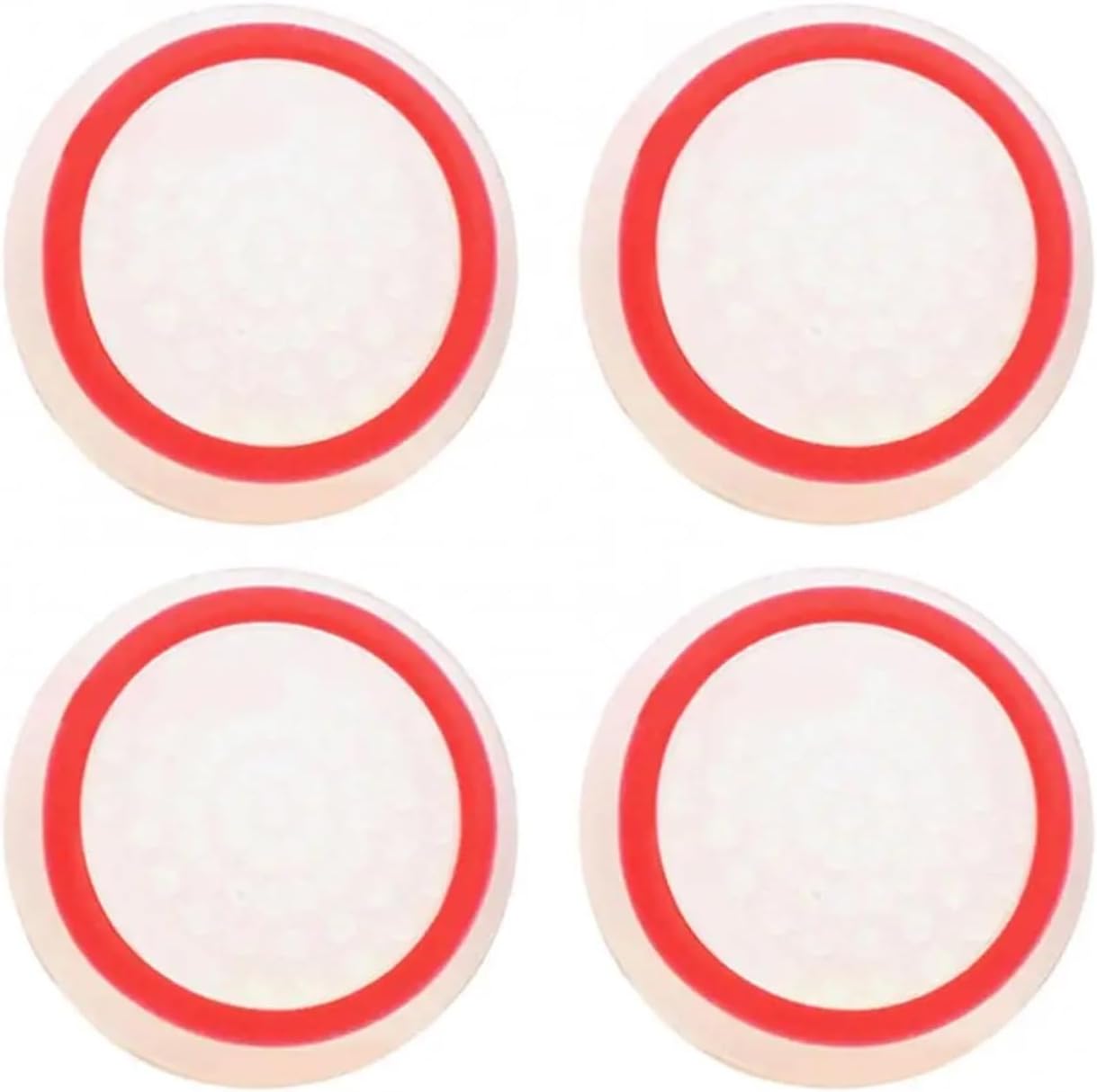 4 Pcs Controller Thumb Silicone Stick Grip Cap Cover Fit for ONE 360 Game Accessories Fit for PS3-PS4-Xbox-Nintendo Controllers Colorful(White Red)