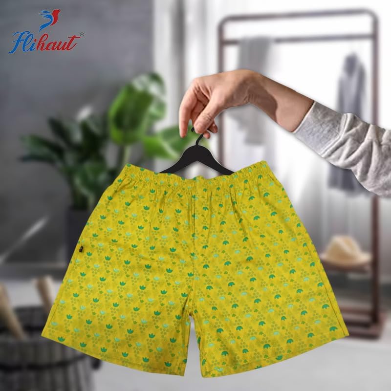 Image of Men's Cotton Shorts Waistband, Zip Fly, 1 Zip Pocket, Back Pockets (Pack of 2)