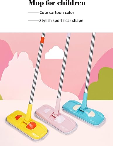 Miniatura 5 de Mini trapeador pequeño para niños limpieza juego de simulación juguete de limpieza regalo para niños niñas (amarillo)