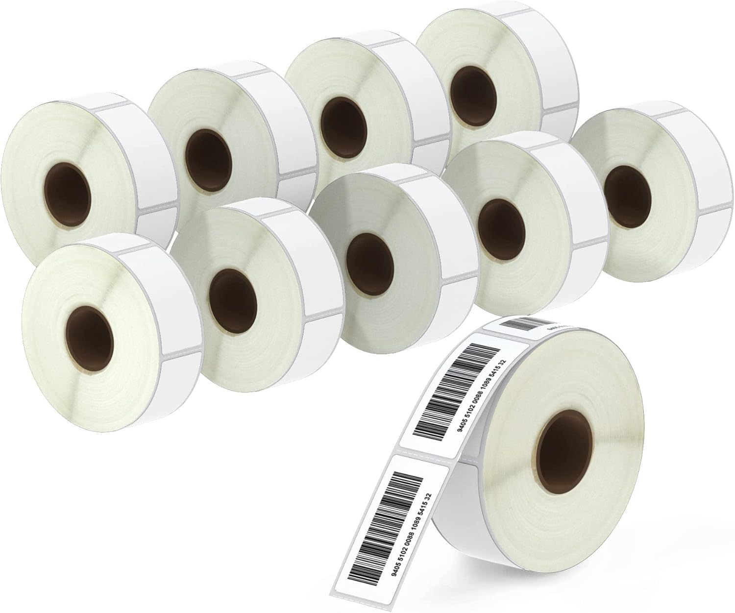 BETCKEY - 1" x 2" (25 mm x 51 mm) Barcode & Address Labels Compatible with Zebra & More Label Printer,Premium Adhesive & Perforated [10 Rolls, 7500 Labels]