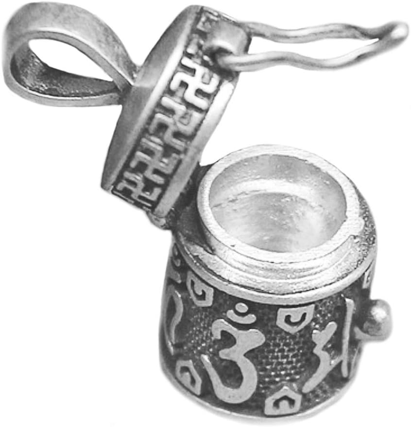 Helen de Lete Vintage Secret Pill Case Bottle 925 Sterling Silver Collar Necklace For Women