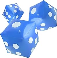 Vista 12 de Paquete de 3 dados inflables grandes jumbo gigantes para interiores y exteriores, juego de mesa Ludo, favor de fiesta en la piscina