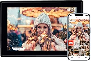 Rollei Smart Frame WiFi 100 in nero. Cornice digitale da 10,1 pollici con funzione WiFi per riprodurre foto e video con audio