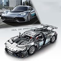 Vista 3 de MISINI Mork 023029 Project One Sports Car Building Blocks Set, MOC Race Car Building Kit, Compatible with Lego Cars, 114 Scale Car Model Building