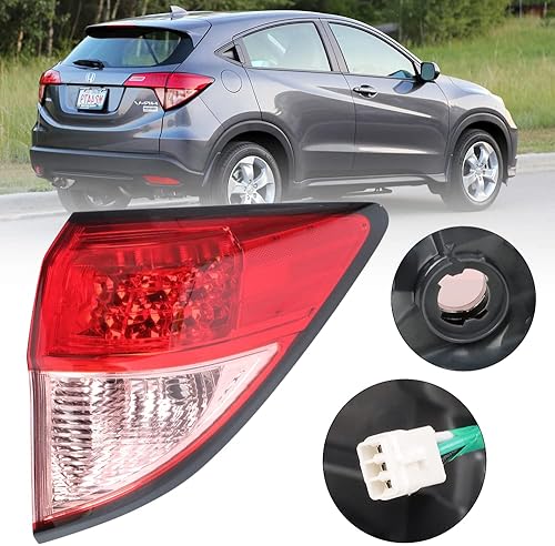 Miniatura 3 de Conjunto de luz trasera compatible con Honda HR-V HRV 2016 2017 2018, lámpara de freno trasera LED, lado derecho del pasajero OEM HO2805109
