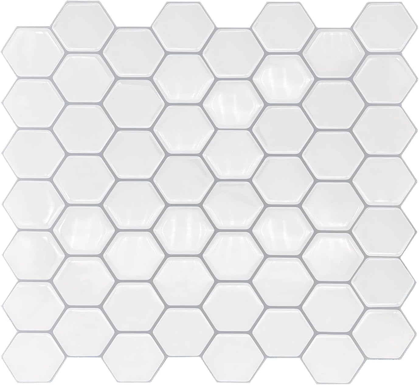 Crystiles 12 Sheets Hexagon Wall Tiles, Peel and Stick Tiles Backsplash