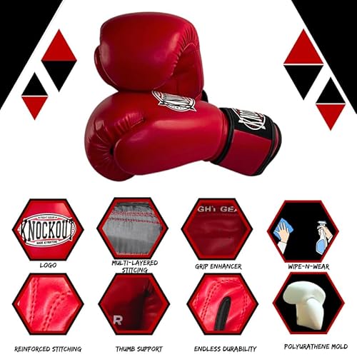 Gel Boxing Gloves For Men Women, Muay Thai Mma Kickboxing Home Gym Training, Sparing Gloves Pair With Premium Ventilated Palm #TOP2