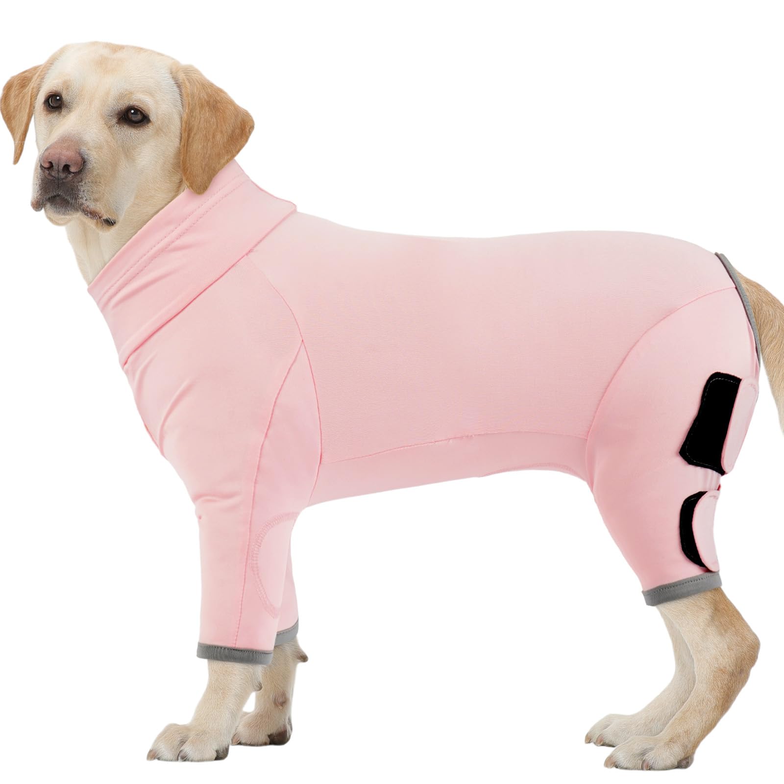 Katzinst Medical Shirt for Dogs, Elbow Padding, Lick Protection and Moisture Protection, for Heat and Postpartum Period, Pink, XL
