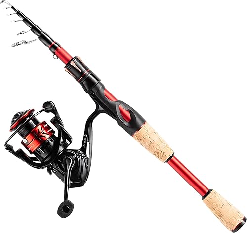 Miniatura 10 de EOW XPEDITE LITE Cañas de Pescar Telescópicas Portátiles y Combo, Cañas de Pesca de Spinning y Casting, Blanks de Caña de Carbono 24T, Punta de