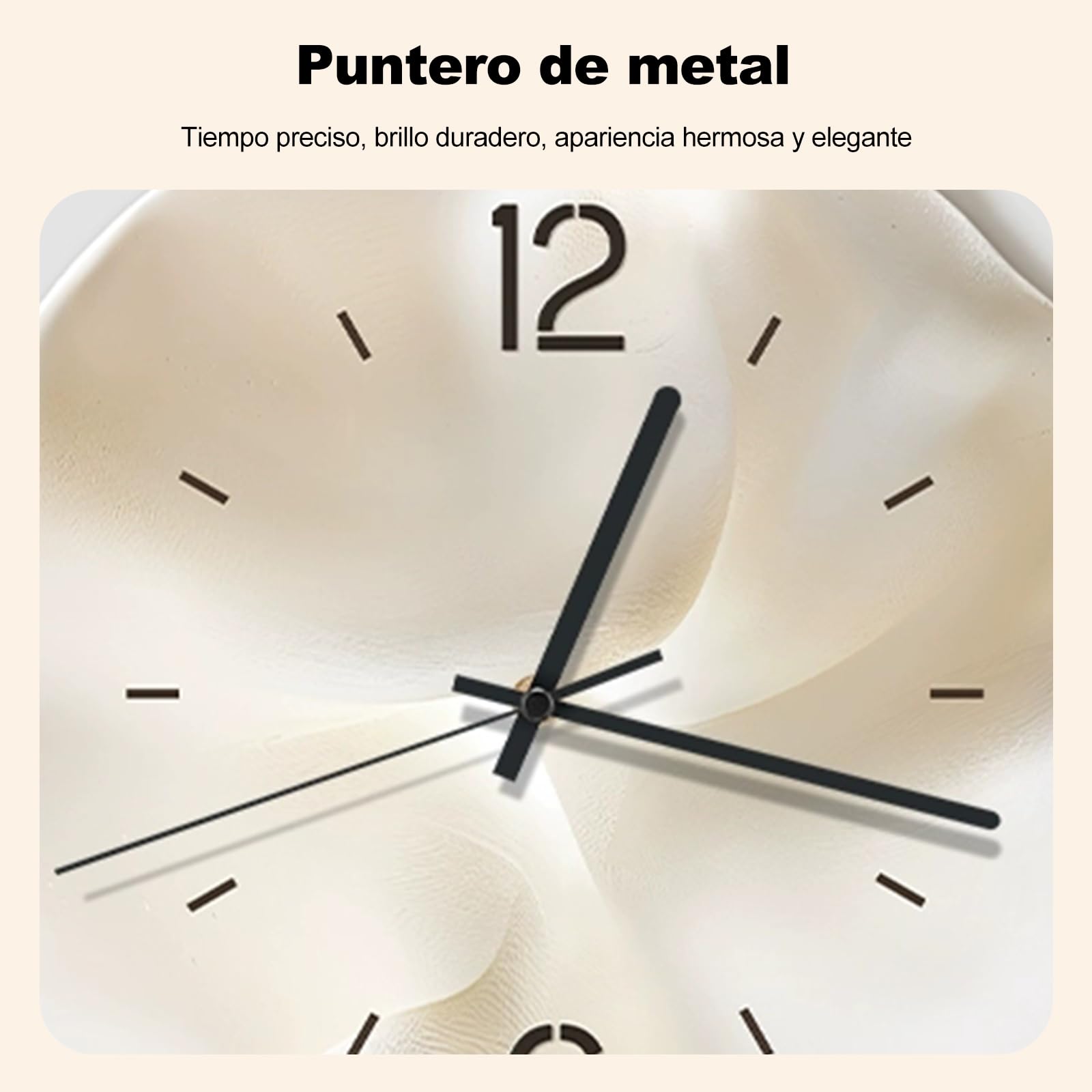 Ergocar Reloj De Pared, Art Deco Sin Ticking Sounds Modern Crystal Porcelana Dial Tridimensional Adecuado para Sala Estar,Dormitorio, Estudio, Decoración De La Oficina