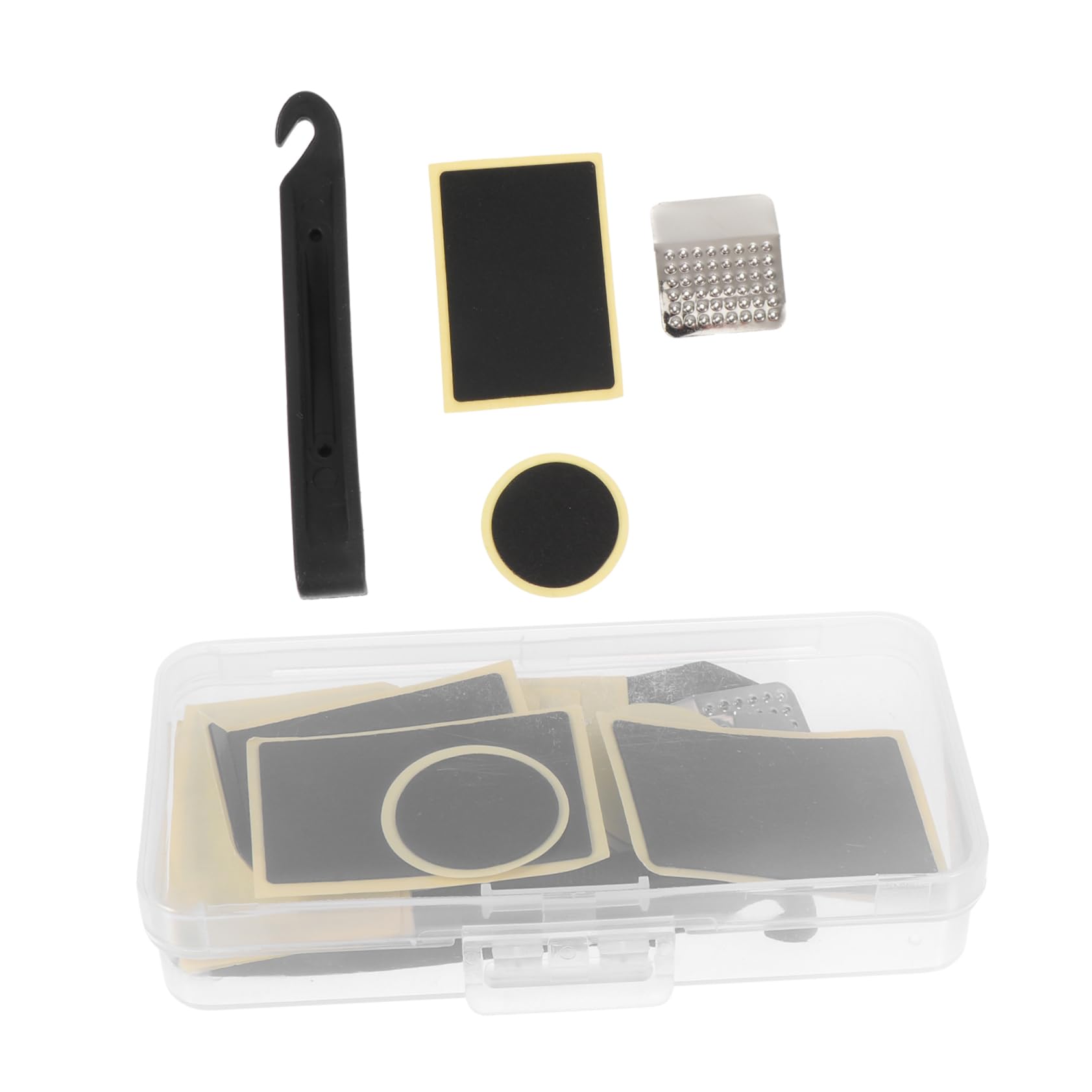 TOYANDONA 1Set Bike Tire Repair Kit for Quick Inner Tube Fixing Self Adhesive Patches Lightweight and Portable for Bicycles Motorcycles Atvs and More